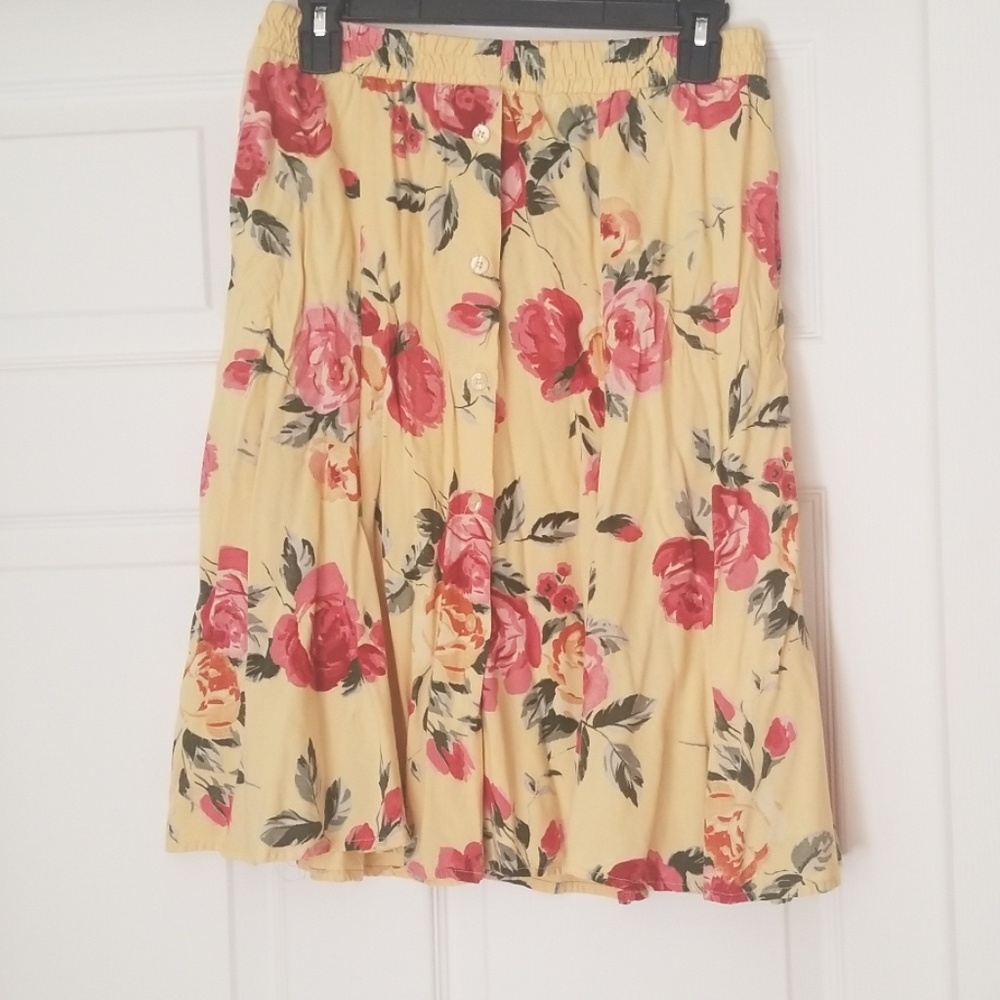 Mid length floral skirt